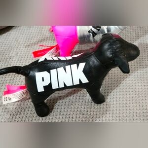 Victorias Secret Pink Black Leather Dog